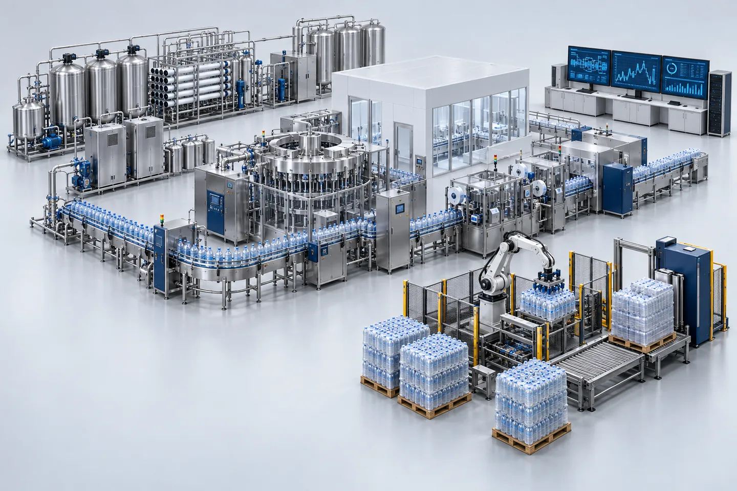 240 BPM Mineral Water Bottling Plant — representative equipment illustration