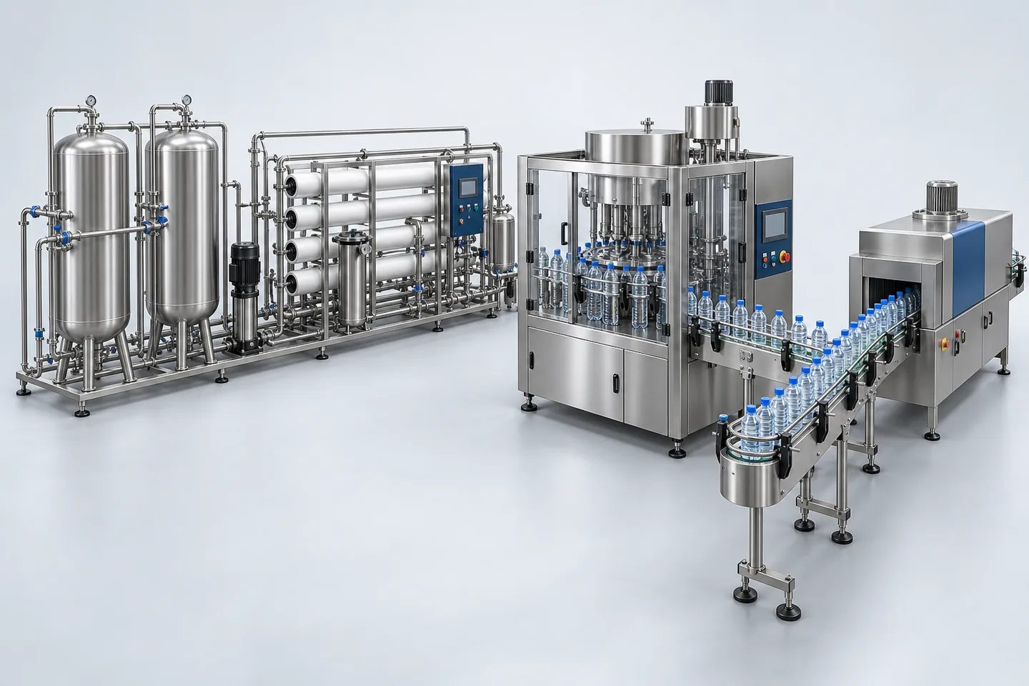 30 BPM Mineral Water Bottling Plant — representative equipment illustration